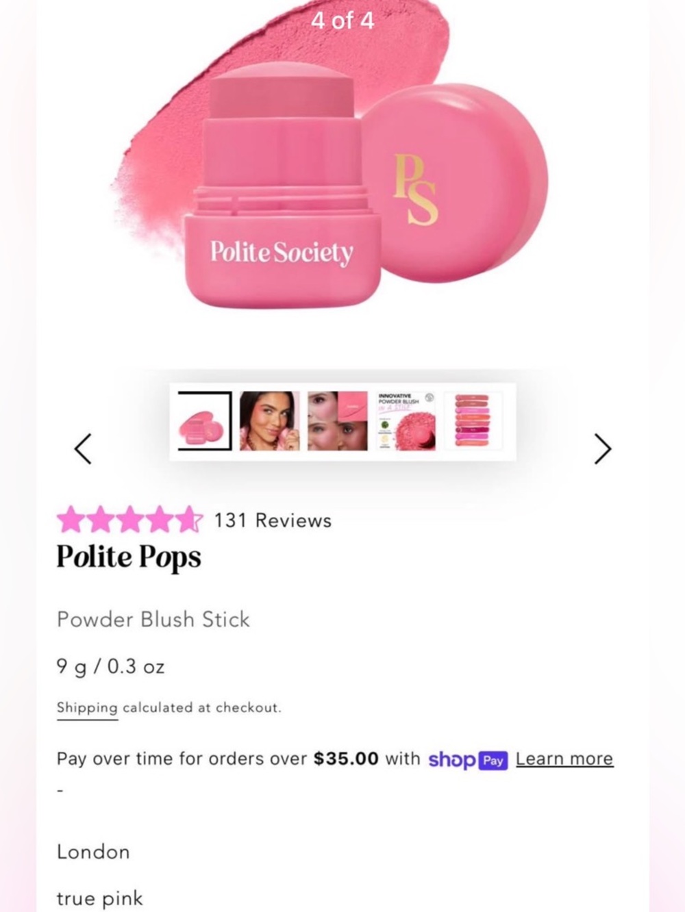 Polite Society Blush Pop